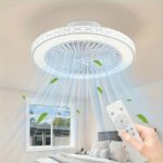 Modern 20-Inch Ceiling Fans Equipped with Lights, Featuring a Low Profile Design, Adjustable Color Temperature, And Six Speed Settings, Suitable for Bedrooms, Rooms, And Living Areas.