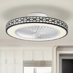 Modern 20-Inch Ceiling Fans Equipped with Lights, Featuring a Low Profile Design, Adjustable Color Temperature, And Six Speed Settings, Suitable for Bedrooms, Rooms, And Living Areas. - Image 3