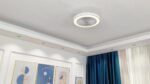 Modern 20-Inch Ceiling Fans Equipped with Lights, Featuring a Low Profile Design, Adjustable Color Temperature, And Six Speed Settings, Suitable for Bedrooms, Rooms, And Living Areas. - Image 11