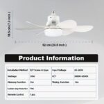 1pc Socket Fan Light, Screw Ceiling Fans With Lights And Remote - Image 4