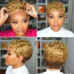 WIGERA Synthetic Short  Hairstyle  Curly Pixie Cut  Bob Wig