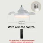 Modern Smart Led Ceiling Fans Crystal Acrylic Invisible Fan APP Remote - Image 9