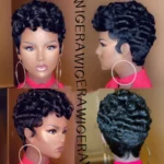 WIGERA Synthetic Short  Hairstyle  Curly Pixie Cut  Bob Wig - Image 8