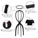 Wig Stand for All Wigs And Wig Storage Bags Adjustable Wig Bag with Drawstring Portable - Image 6