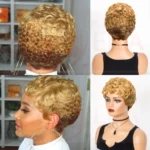 WIGERA Synthetic Short  Hairstyle  Curly Pixie Cut  Bob Wig - Image 2