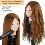 80% Real Hair on Mannequin Head For Hairstyles - Image 4