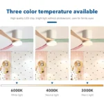 38/46/5Inch Low Floor Ceiling Fan Light ABS Blade DC Remote Control Led Lights Restaurant for Home Hotel Office - Image 3