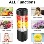 Portable Blender Powerful 6 Blade Personal juicer For Shakes And Smoothies Usb Rechargeable Portable Cup Fruit Fresh Juice Mixer - Image 6