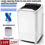 3-in-1 single bucket semi-automatic washing machine,for washing clothes, shoes, underwear,spin drying in one
