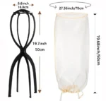 Wig Stand for All Wigs And Wig Storage Bags Adjustable Wig Bag with Drawstring Portable - Image 4