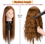 80% Real Hair on Mannequin Head For Hairstyles - Image 2