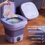 8L Foldable Washing Machine Mini Household Clothes Socks Underwear Cleaning Washer Travel Washing Machine With Drying - Image 2