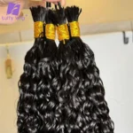 Pre Divided Braiding Curly Hair Human Hair Extensions Boho Box Braids - Image 6