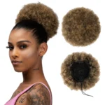 Wig Lady Synthetic Bun Hair Ties for Women with Drawstring