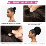 Wig Lady Synthetic Bun Hair Ties for Women with Drawstring - Image 3
