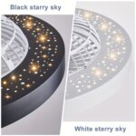 20'' Enclosed Ceiling Fans with Lights And Remote, with 1800K Amber Nightlight Ceiling Fan 3000K-6500K Dimmable 6 Speeds Reversible Quiet DC Motor for Bedroom Kitchen Living Room - Image 7