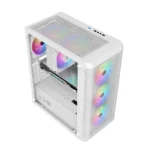 Ruix Odin PRO White Color ATX MicroATX BTX Desktop Cabinet Side Panel Tempered Glass Mesh Hollow Out Front Panel PC Case - Image 4