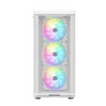 Ruix Odin PRO White Color ATX MicroATX BTX Desktop Cabinet Side Panel Tempered Glass Mesh Hollow Out Front Panel PC Case - Image 2