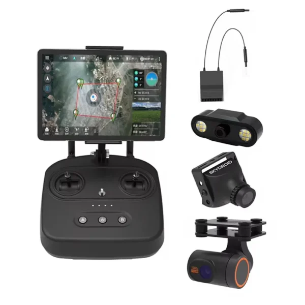 Skydroid T10 Remote Control Mini Camera 10km Digital Map Transmission 4 in 1 With R10 Receiver for RC Plant Protection Drone