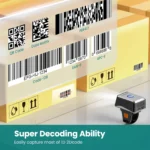 Scanner Bluetooth Ring Wireless Mini Finger Barcode Reader 2D Barcode Scanner Android IOS PC PDF417 Data Matrix Ring Scanners - Image 4