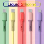 Fast Charging USB C Cable TYPE C Liquid Soft Silicone Data Cord For Huawei Xiaomi 1/1.5/2M Mobile Phone USB-C Charger Wire