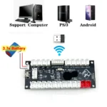 Ps PC Android TV Arcade Game Diy Kit Zero Delay Wireless Usb Board Joystick Controller Copy Sanwa Obsc Clear Push Buttons Set - Image 4