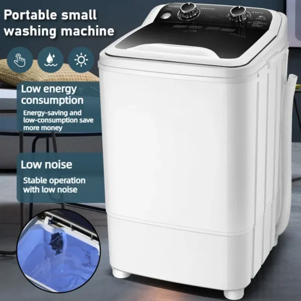 Home semi-automatic 7.5L large single bucket washing machine with washing and shaking function, large capacity
