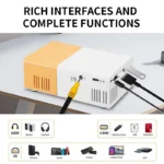 Portable Mini Projector with Full HD 1080P Support -Includes Remote Control, USB-Powered, Ideal for Smartphones, and USB Devices - Image 3