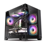 Suitable for  MATX Jinhetian Foresee Sea View Room Desktop Computer Case MATX Pure White Side Transparent Water Cooling - Image 8