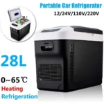 28L Mini Fridge 12/24V Car Home Dual Use Refrigerator