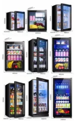 Portable Refrigerator, Double-layer Glass Door, Noise Free, Mini Fridge For Bars, Hotels, Transparent Door Freezer, Small Space - Image 4