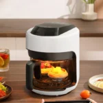Electric Hot Glass Air Fryers Oven 12-in 1 2.5L White Air Fryers with Nonstick Basket - Image 7