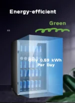 Portable Refrigerator, Double-layer Glass Door, Noise Free, Mini Fridge For Bars, Hotels, Transparent Door Freezer, Small Space - Image 6