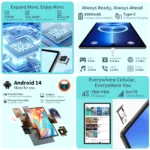 Odea S11, 11 Inch Tddi, 8000Mah, Android 14 Tablet, (6Gb+10Gb Expansion)16Gb Ram, 256Gb Rom, 1920X1200 Ips, Unisoc T606, 8 Cores, Mali-G57, 4g Lte, Wifi, Gps, Sim Slots*2+Tf*1, Widevine L1 for Netflix - Image 3