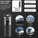 E-ACE 500ML Electric Heating Car Kettle 12V/24V Heater Cup Stainless Steel Fast Heating for SUV Truck RV Bus Camping Travel ﻿ - Image 2