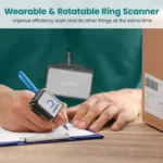 Scanner Bluetooth Ring Wireless Mini Finger Barcode Reader 2D Barcode Scanner Android IOS PC PDF417 Data Matrix Ring Scanners - Image 3